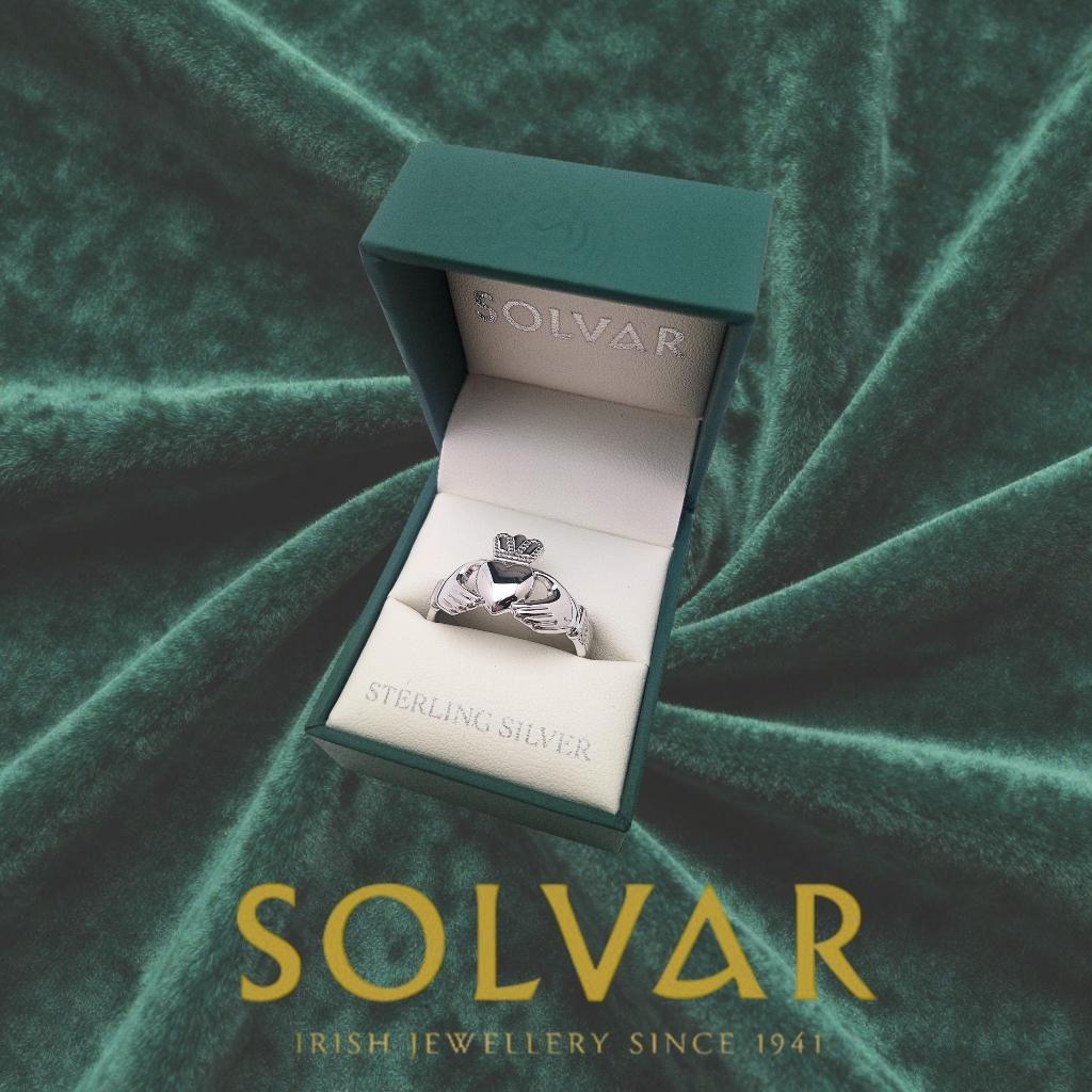 Sterling Silver Men's Heavy Claddagh Ring