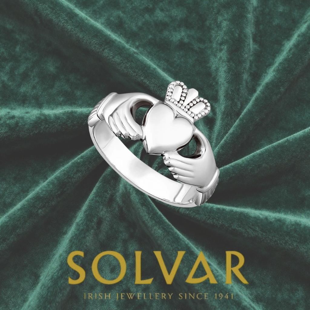 Sterling Silver Men's Heavy Claddagh Ring