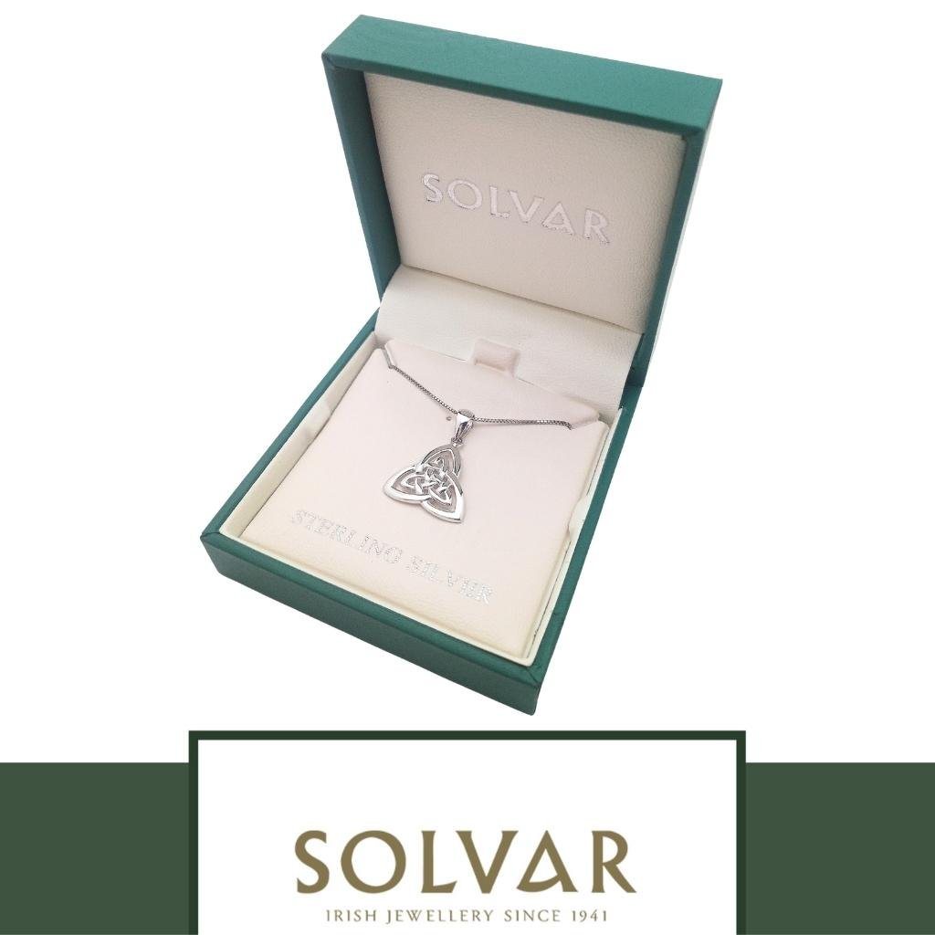 Sterling Silver Nested Trinity Knot Necklace
