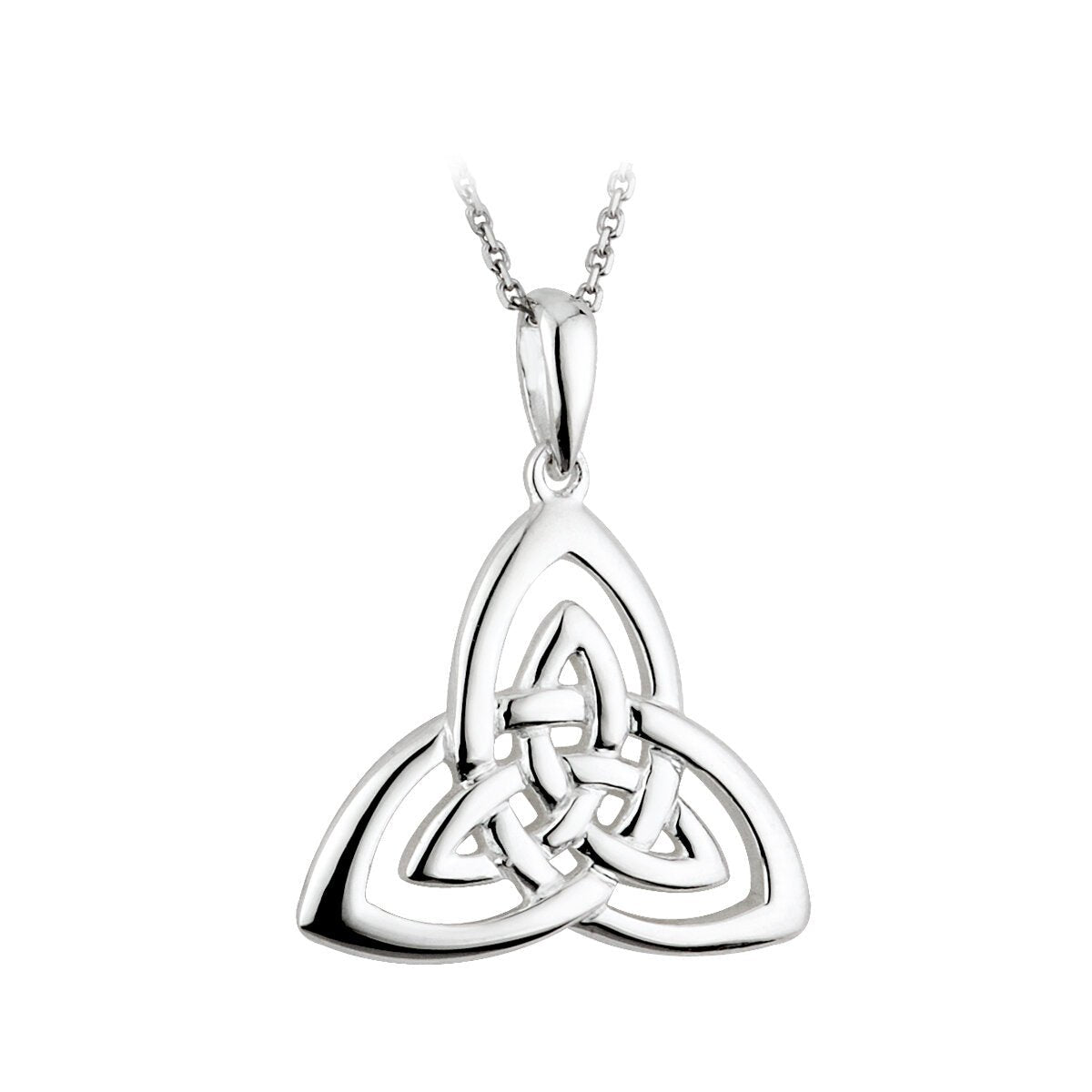 Sterling Silver Nested Trinity Knot Necklace - The Celtic Gift Store - Necklaces