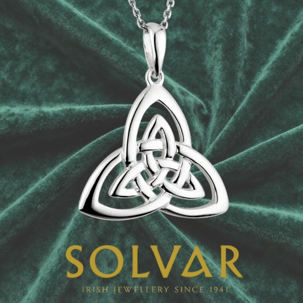 Sterling Silver Nested Trinity Knot Necklace
