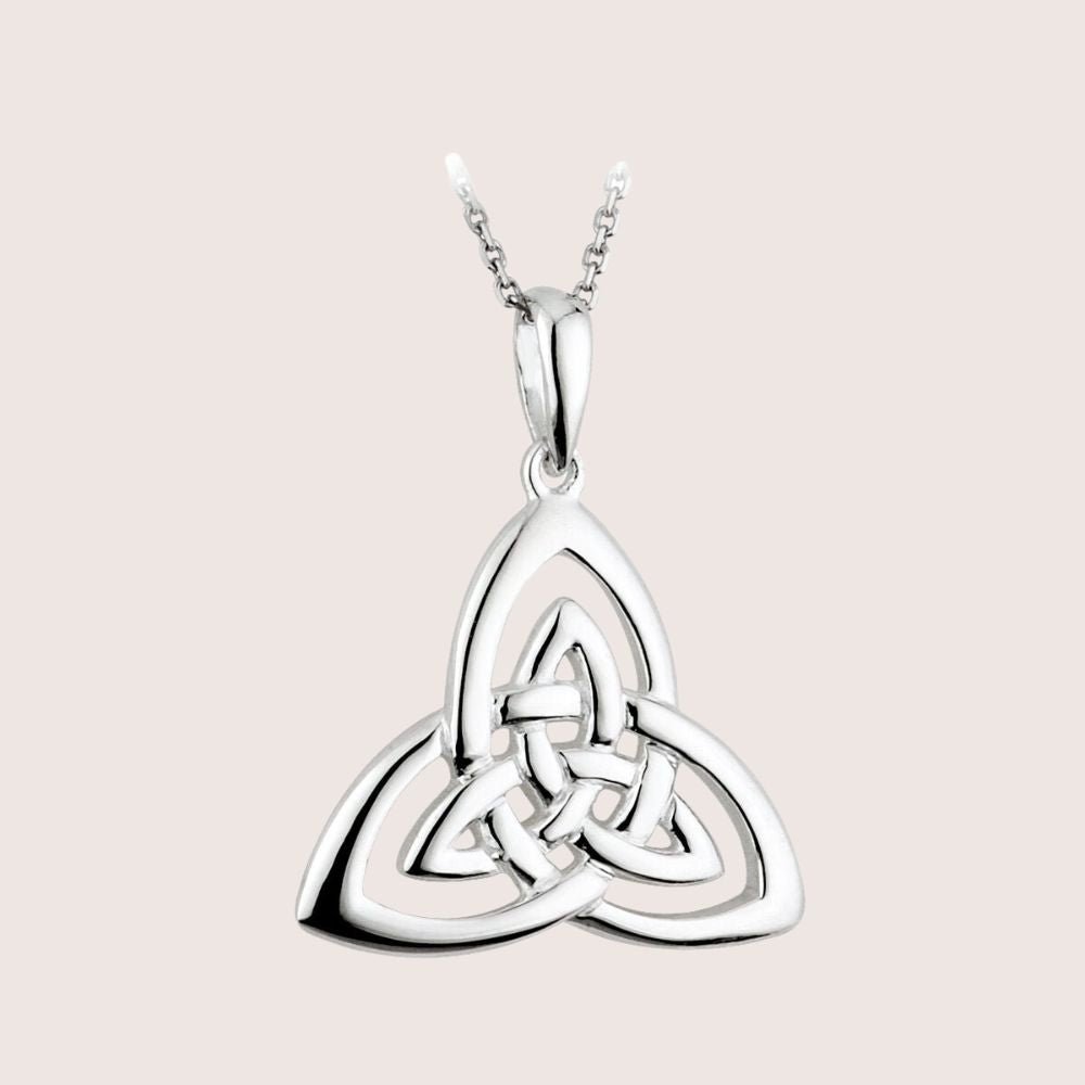 Sterling Silver Nested Trinity Knot Necklace