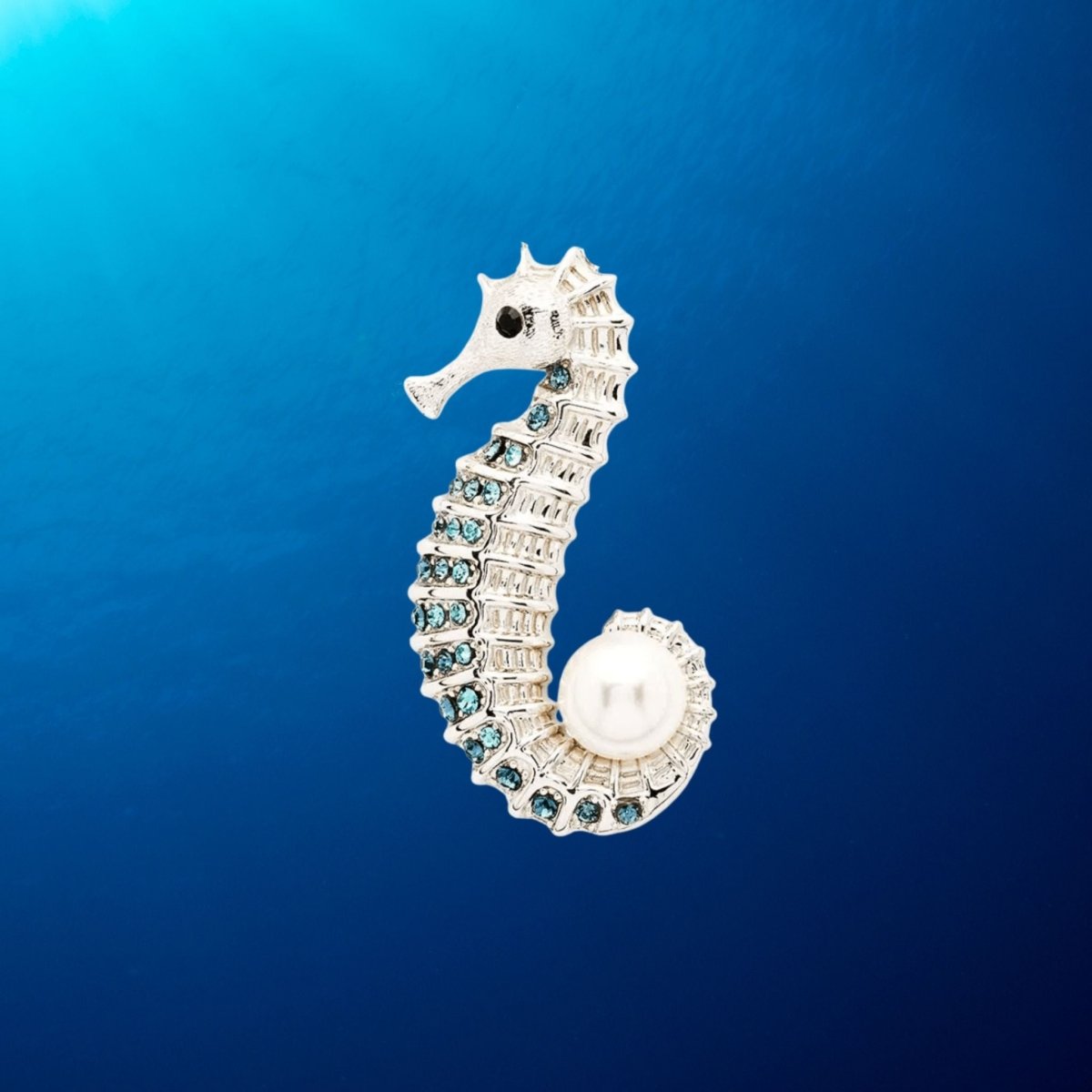 Sterling Silver Pearl and Crystal Seahorse Necklace - The Celtic Gift Store - Jewelry