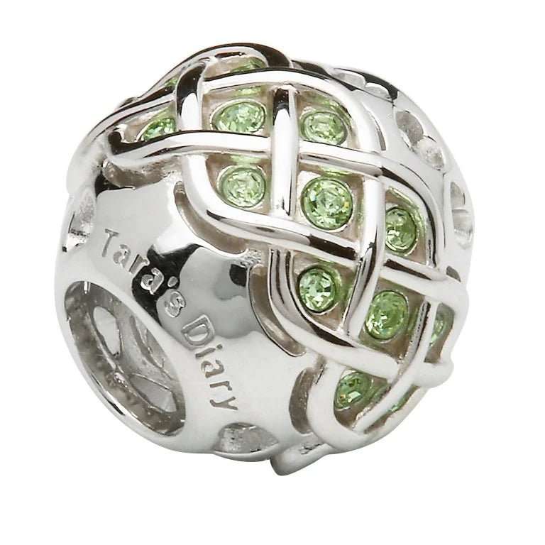 Sterling Silver Peridot Celtic Knot Bead - The Celtic Gift Store - Jewelry
