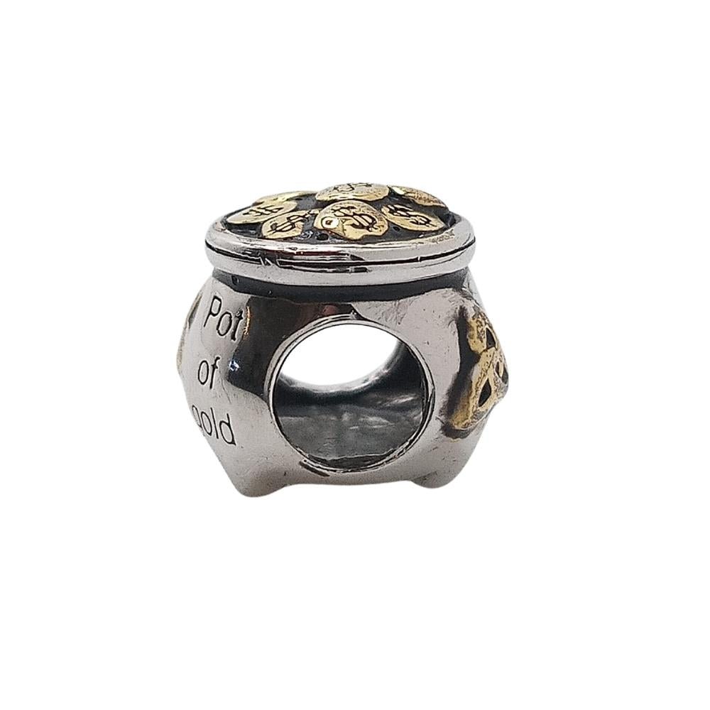 Sterling Silver Pot of Gold Trinity Knot Bead