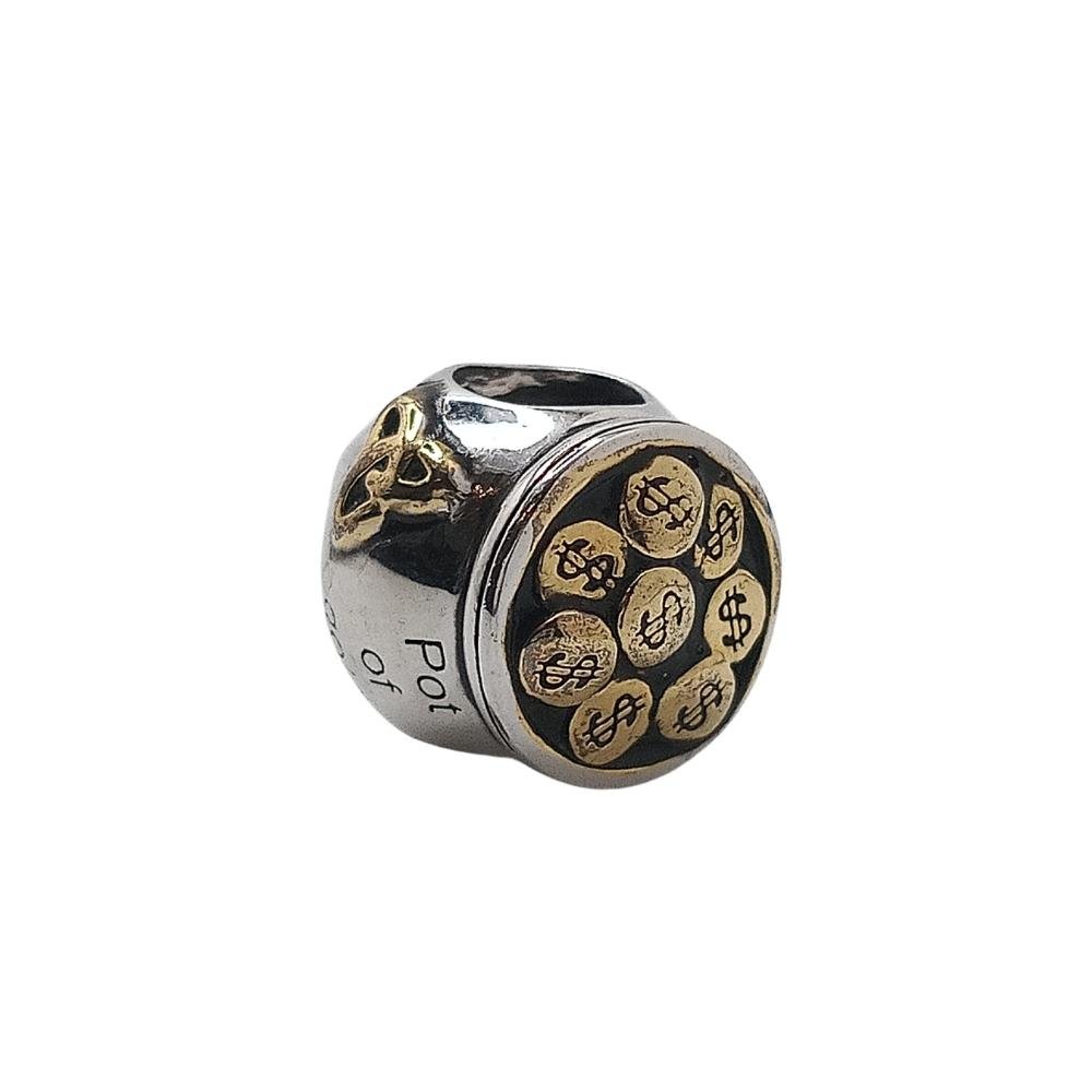 Sterling Silver Pot of Gold Trinity Knot Bead