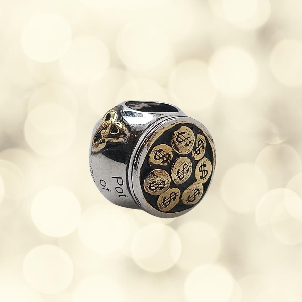 Sterling Silver Pot of Gold Trinity Knot Bead