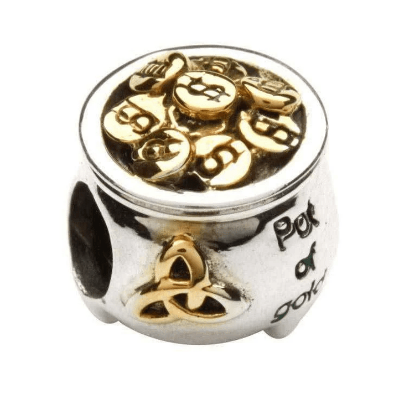 Sterling Silver Pot of Gold Trinity Knot Bead - The Celtic Gift Store - Jewelry