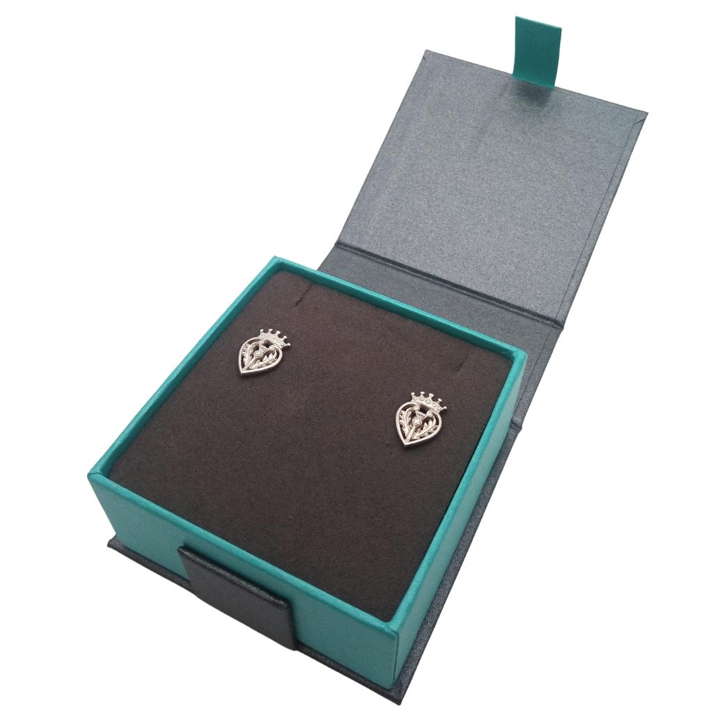 Sterling Silver Scottish Luckenbooth Earrings
