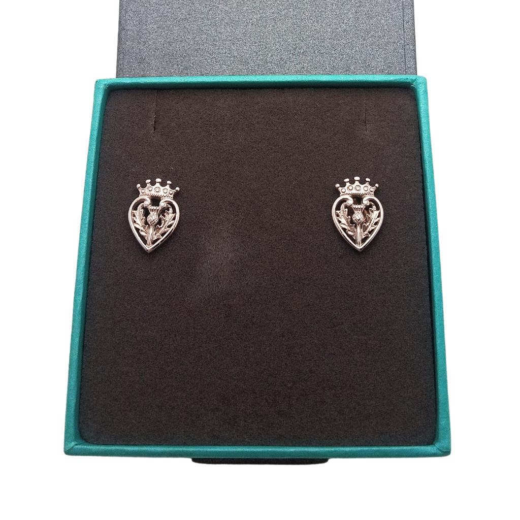 Sterling Silver Scottish Luckenbooth Earrings