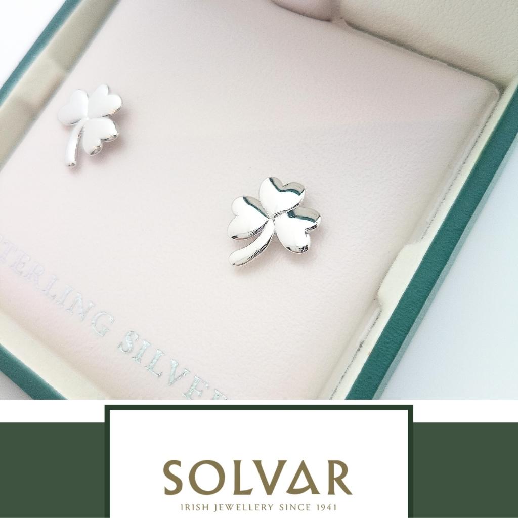 Sterling Silver Shamrock Earrings