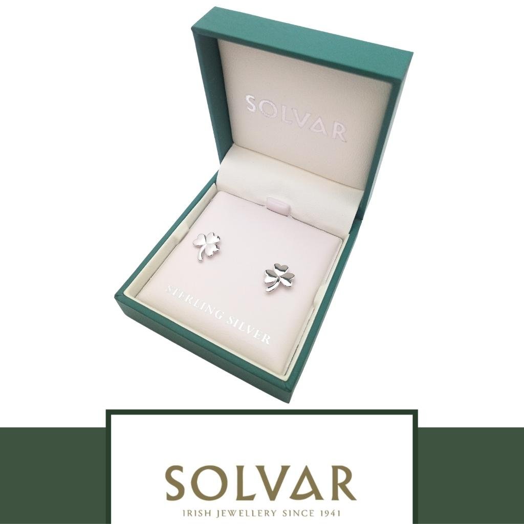 Sterling Silver Shamrock Earrings