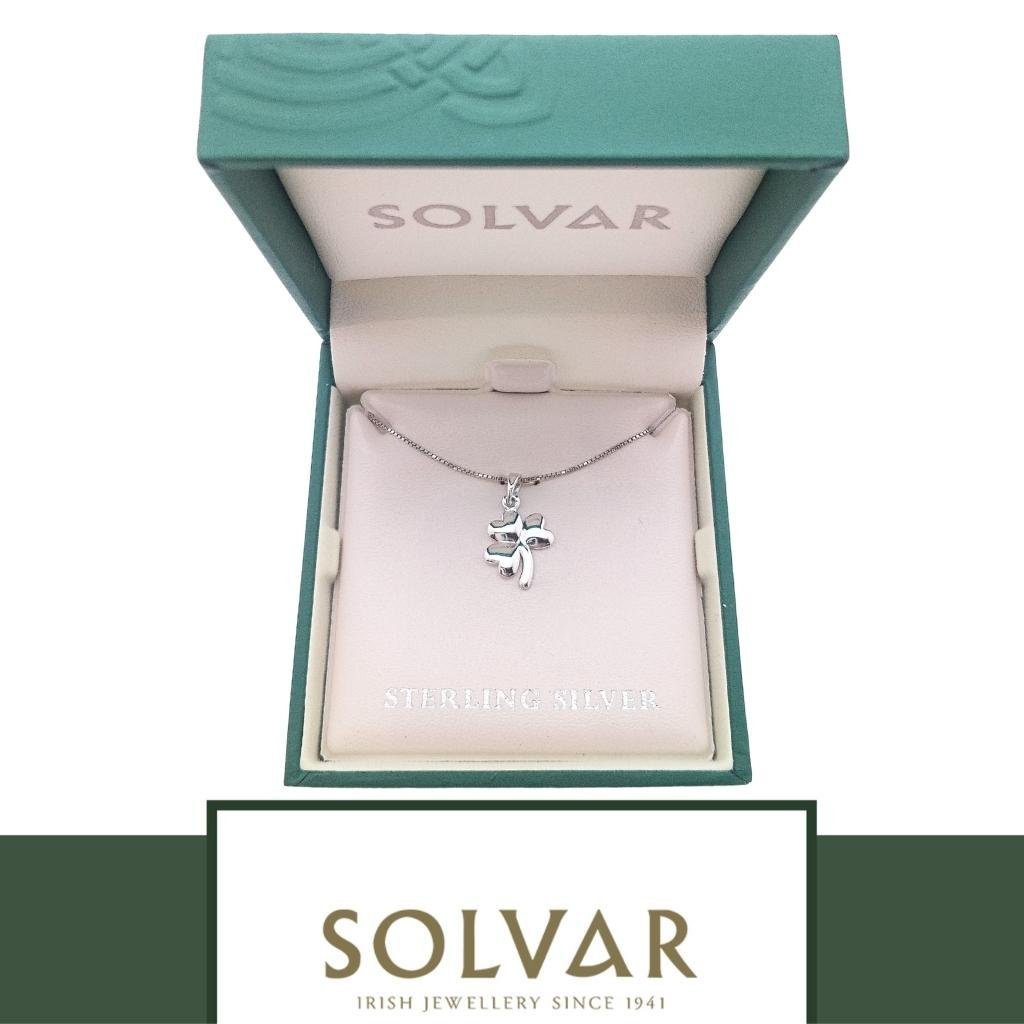 Sterling Silver Shamrock Necklace- Small