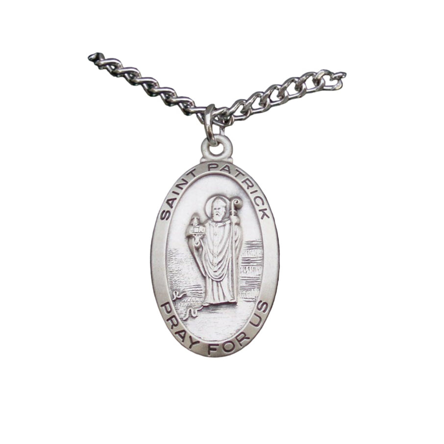 Sterling Silver St. Patrick Medal - The Celtic Gift Store - Necklaces