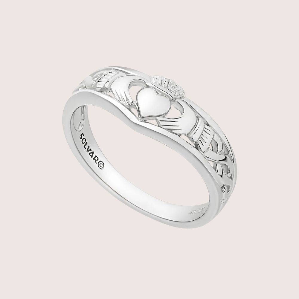 Sterling Silver Tiara Claddagh Ring