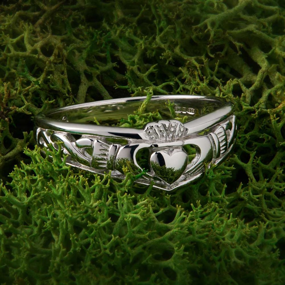 Sterling Silver Tiara Claddagh Ring