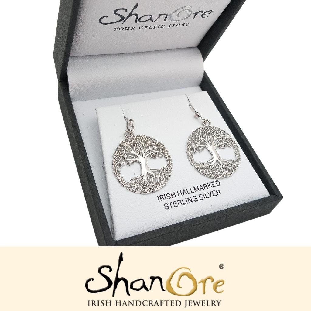 Sterling Silver Tree of Life Earrings