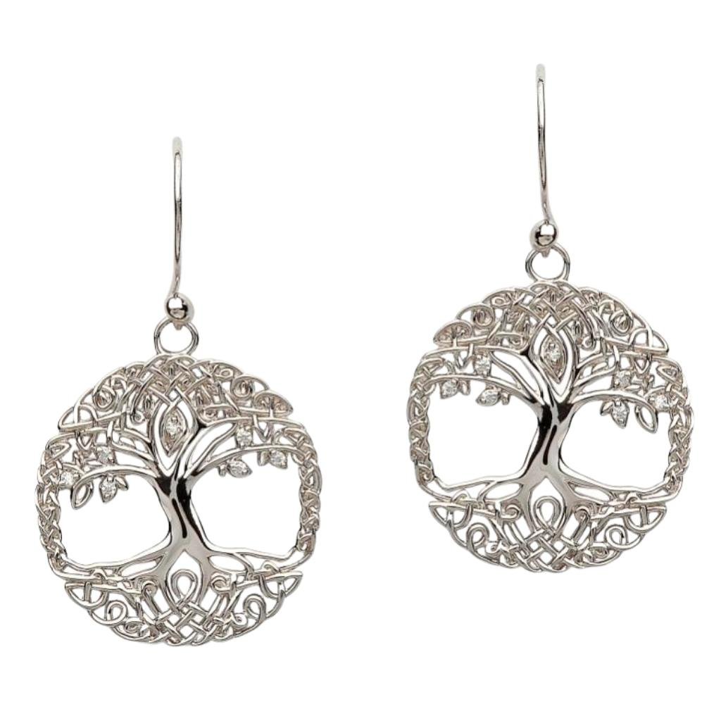 Sterling Silver Tree of Life Earrings