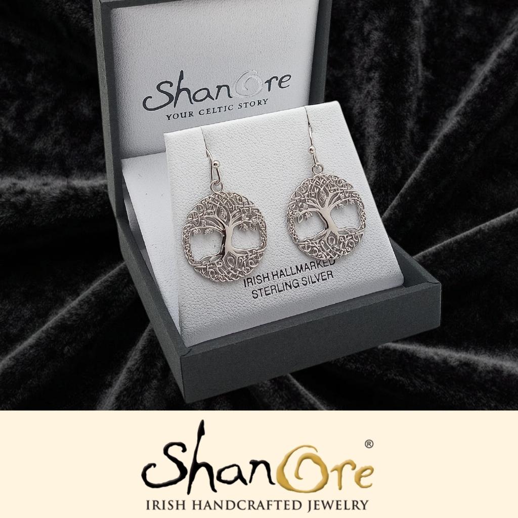Sterling Silver Tree of Life Earrings