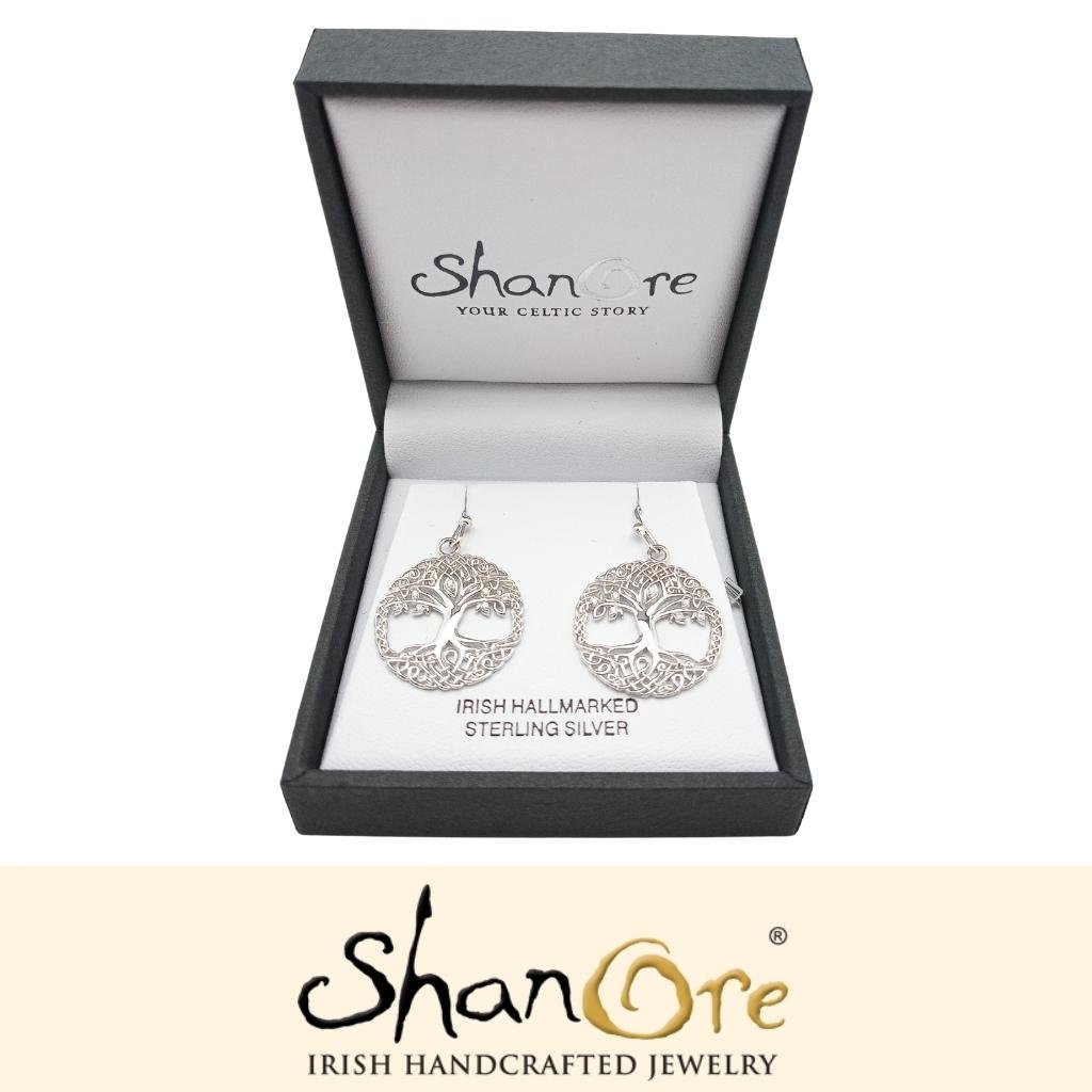 Sterling Silver Tree of Life Earrings