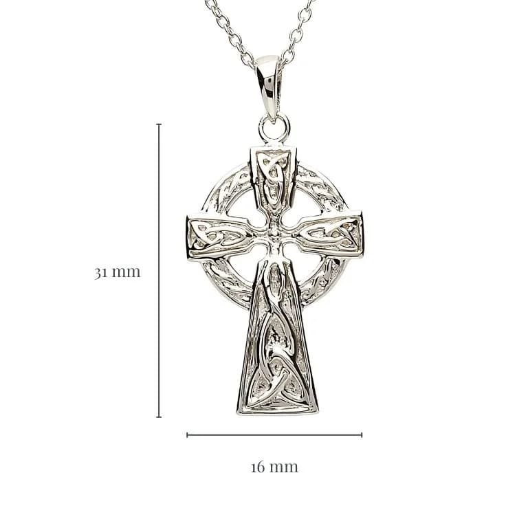 Sterling Silver Trinity Knot Celtic Cross Necklace - The Celtic Gift Store - Necklaces
