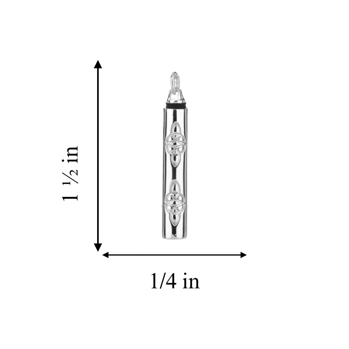 Sterling Silver Trinity Knot Keepsake Vial Necklace - The Celtic Gift Store - Necklaces