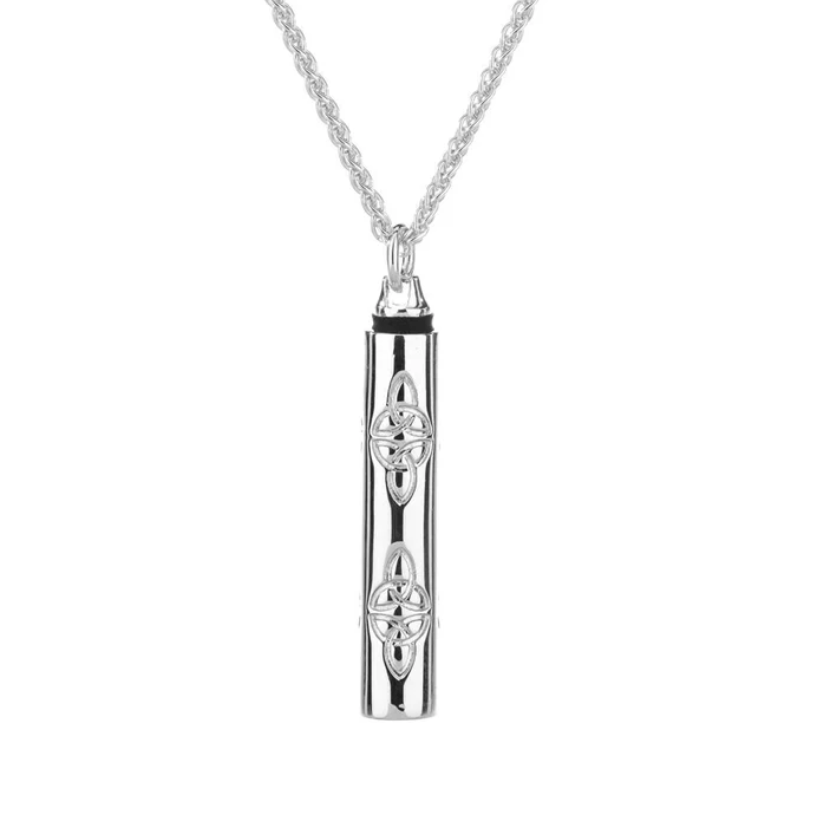 Sterling Silver Trinity Knot Keepsake Vial Necklace - The Celtic Gift Store - Necklaces