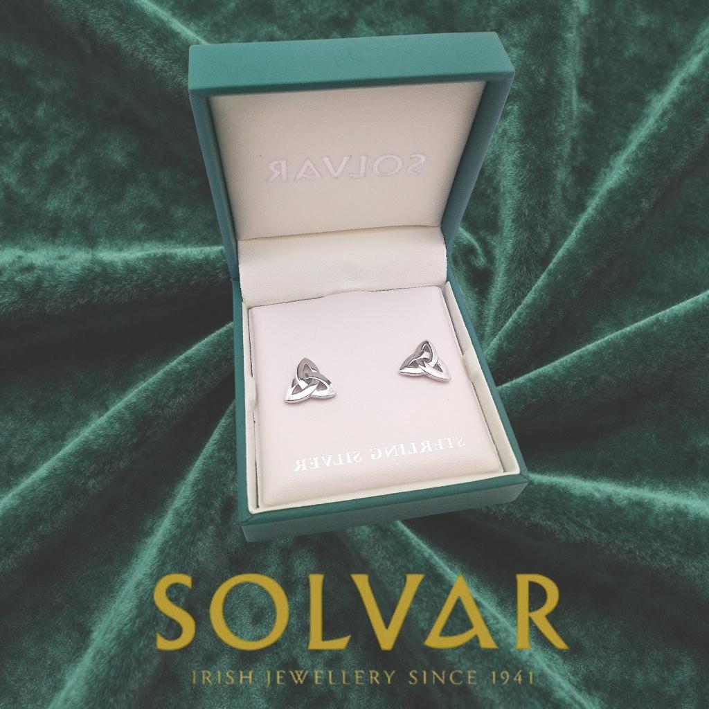 Sterling Silver Trinity Knot Stud Earrings