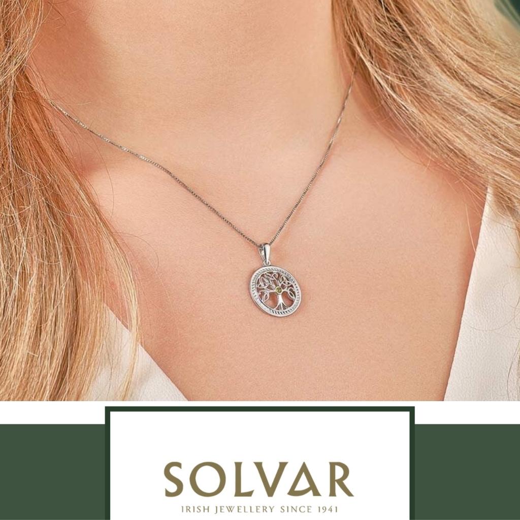 Sterling Silver Trinity Knot Tree of Life Necklace- Small