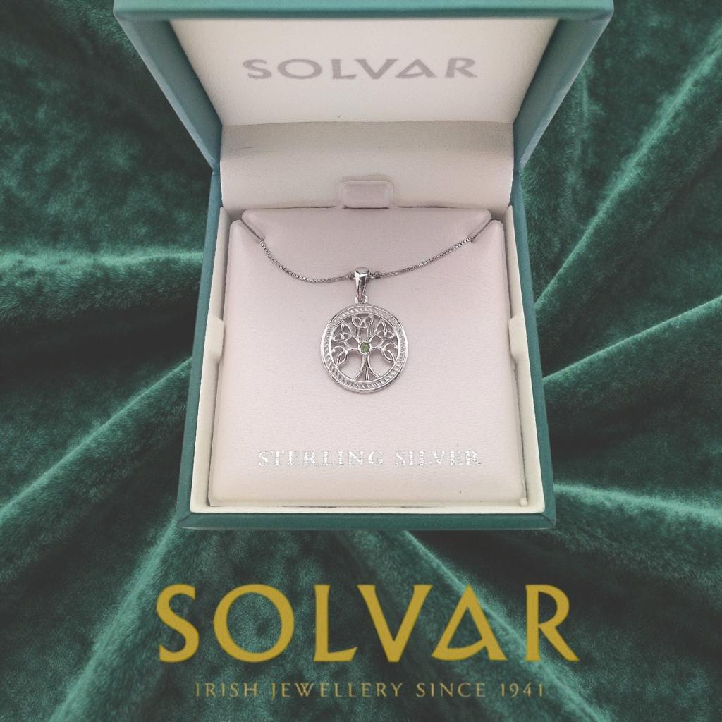 Sterling Silver Trinity Knot Tree of Life Necklace- Small