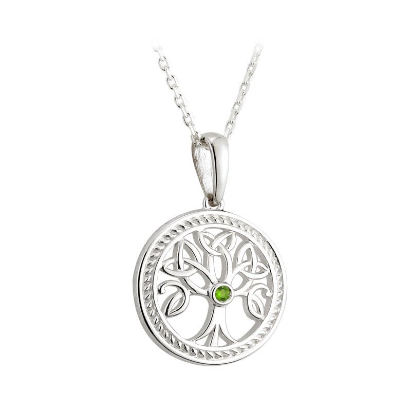 Sterling Silver Trinity Knot Tree of Life Necklace - Small - The Celtic Gift Store - Necklaces