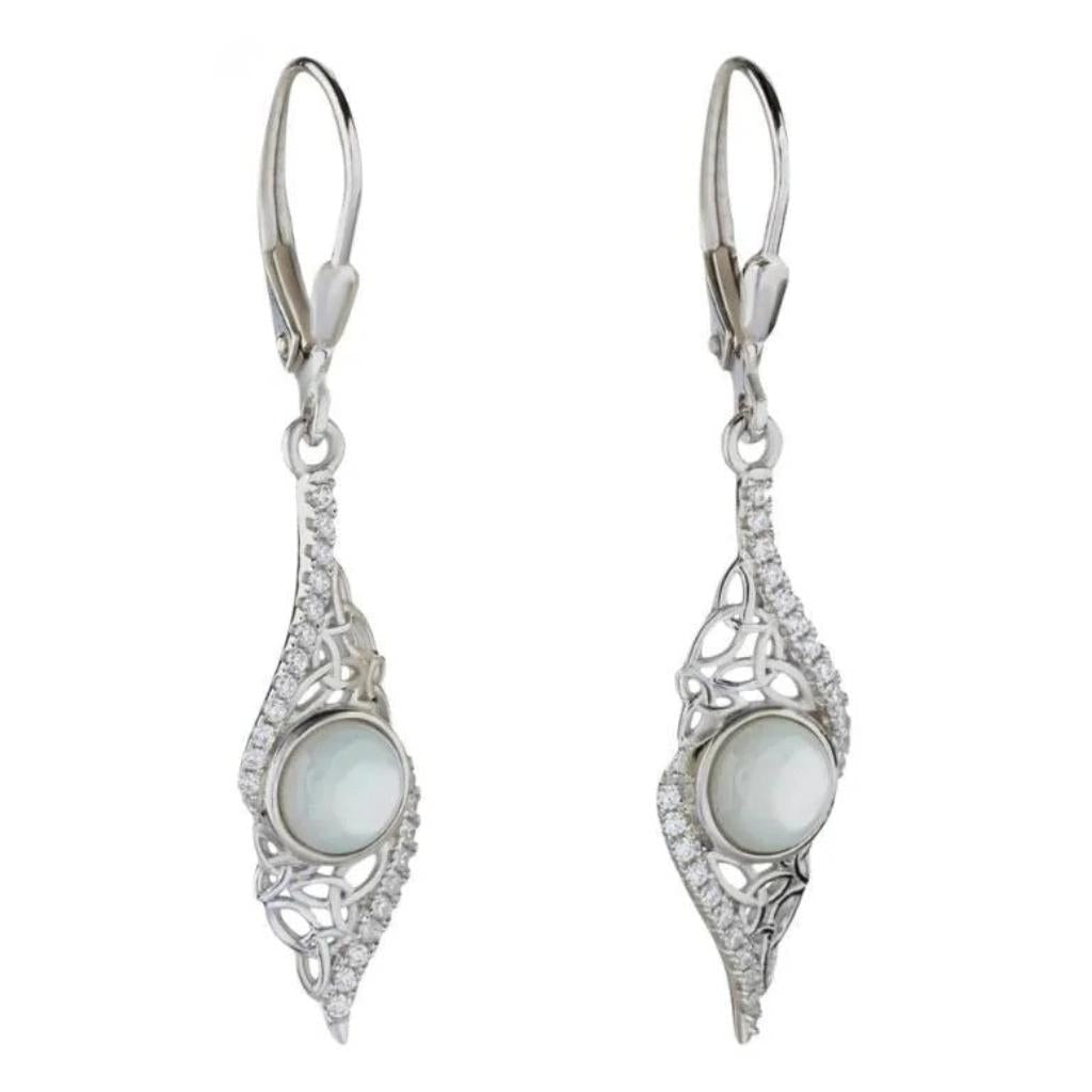 Sterling Silver Trinity Mother of Pearl Arianrhod Earrings