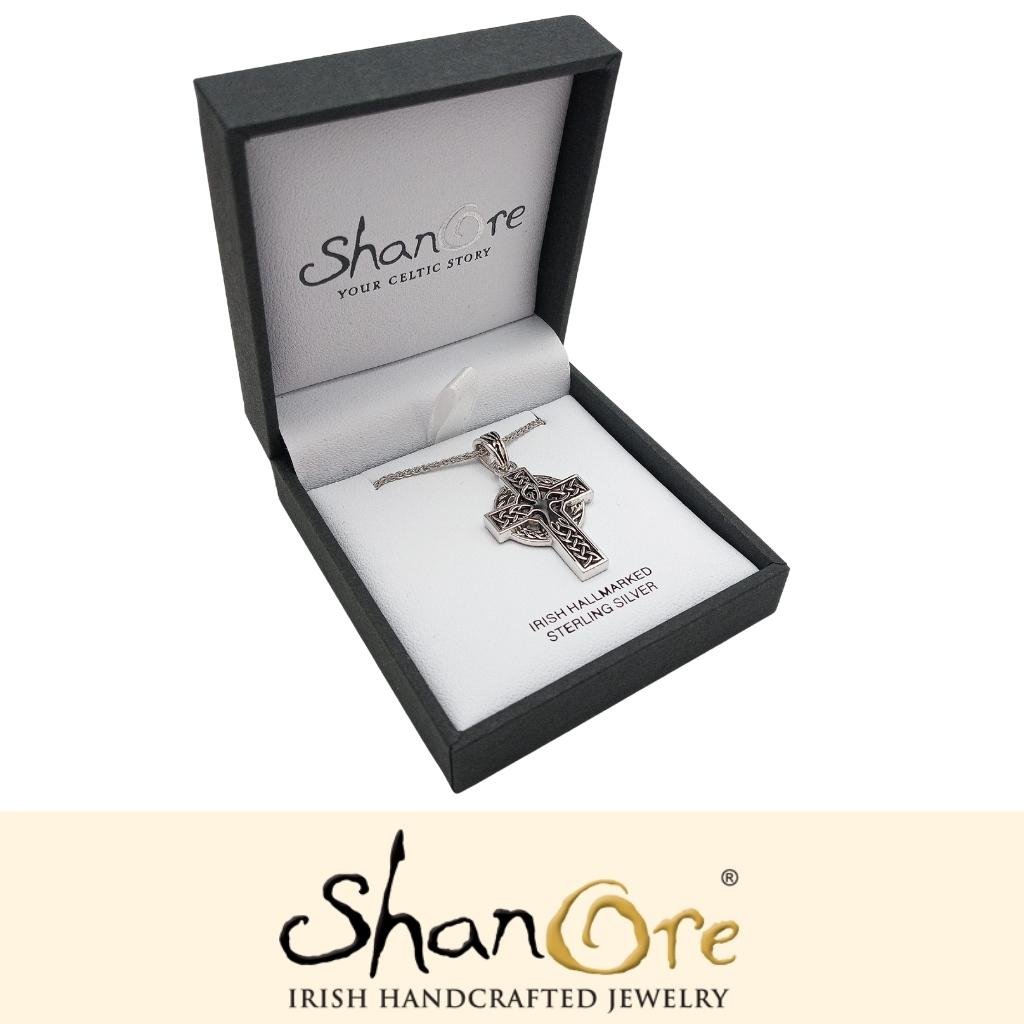 Sterling Silver Unisex Tree of Life Celtic Cross