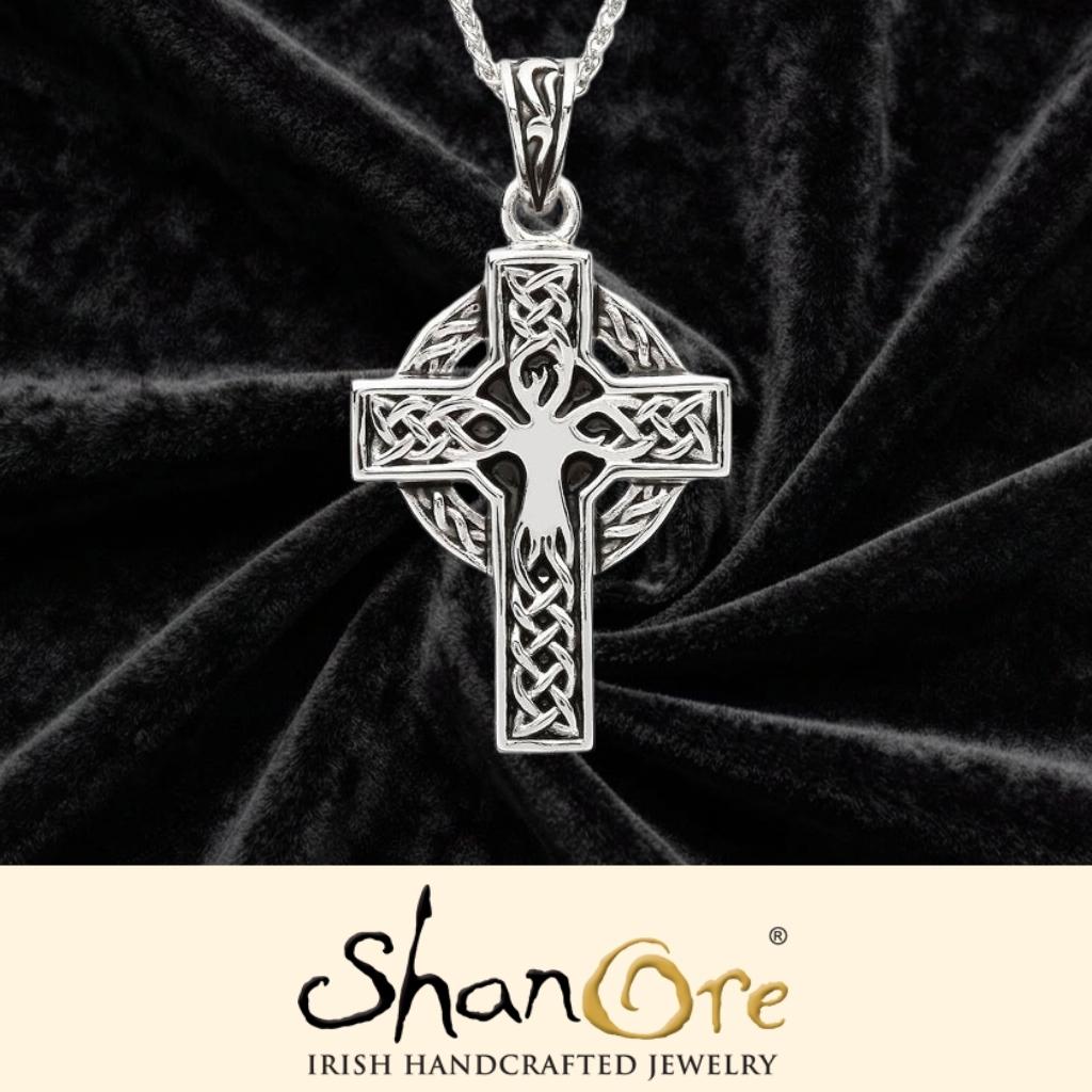 Sterling Silver Unisex Tree of Life Celtic Cross