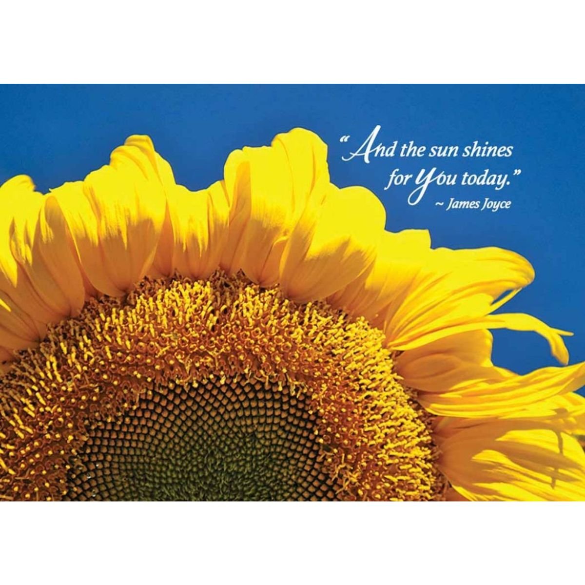 Sunflower Birthday Card - James Joyce Quote