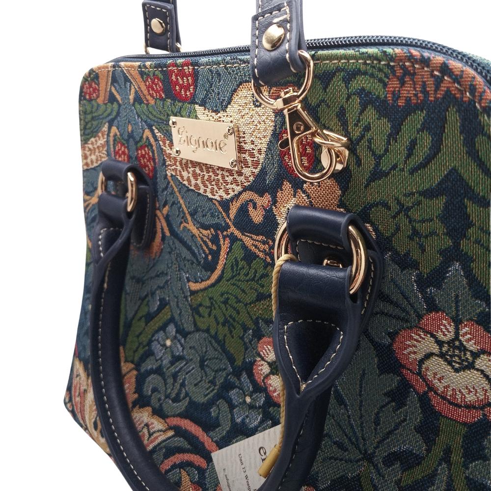 Tapestry Convertible Bag- Strawberry Thief Bird Blue