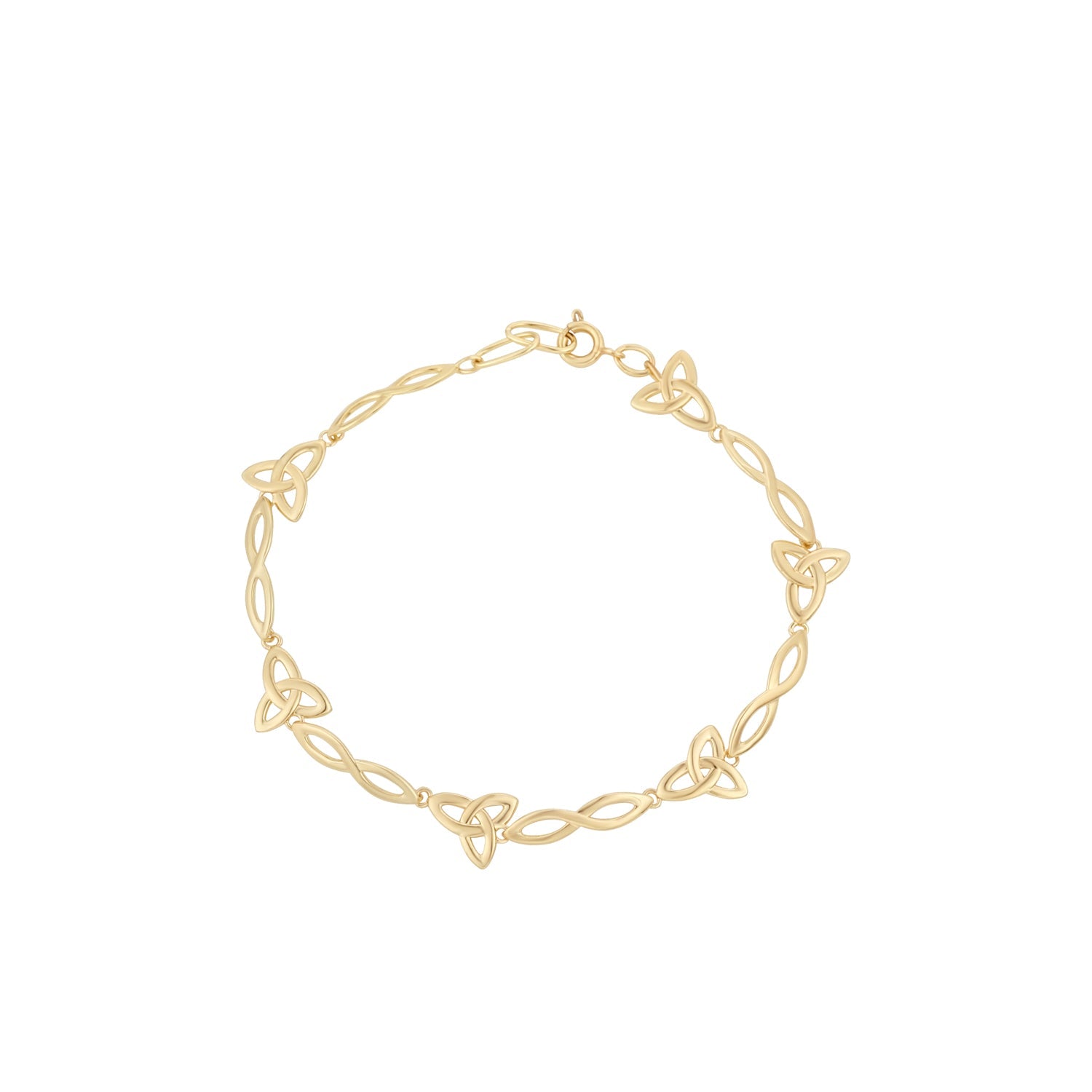 Tara Gold Plated Trinity Knot Bracelet - The Celtic Gift Store - 