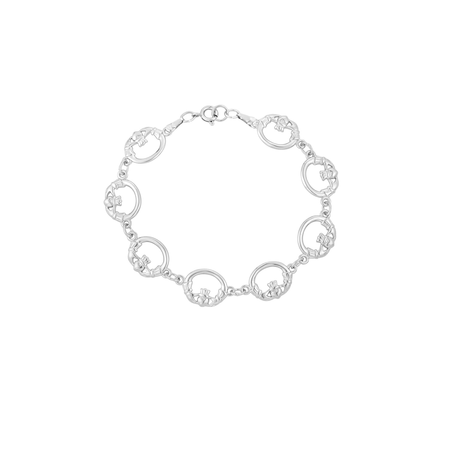 Tara Silver Claddagh Bracelet - The Celtic Gift Store - 