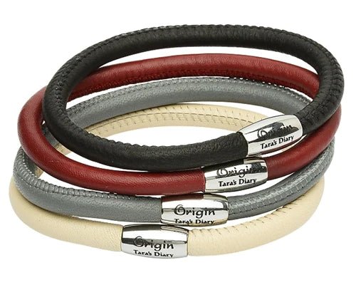Tara's Diary Grey Leather Bracelet - The Celtic Gift Store - 