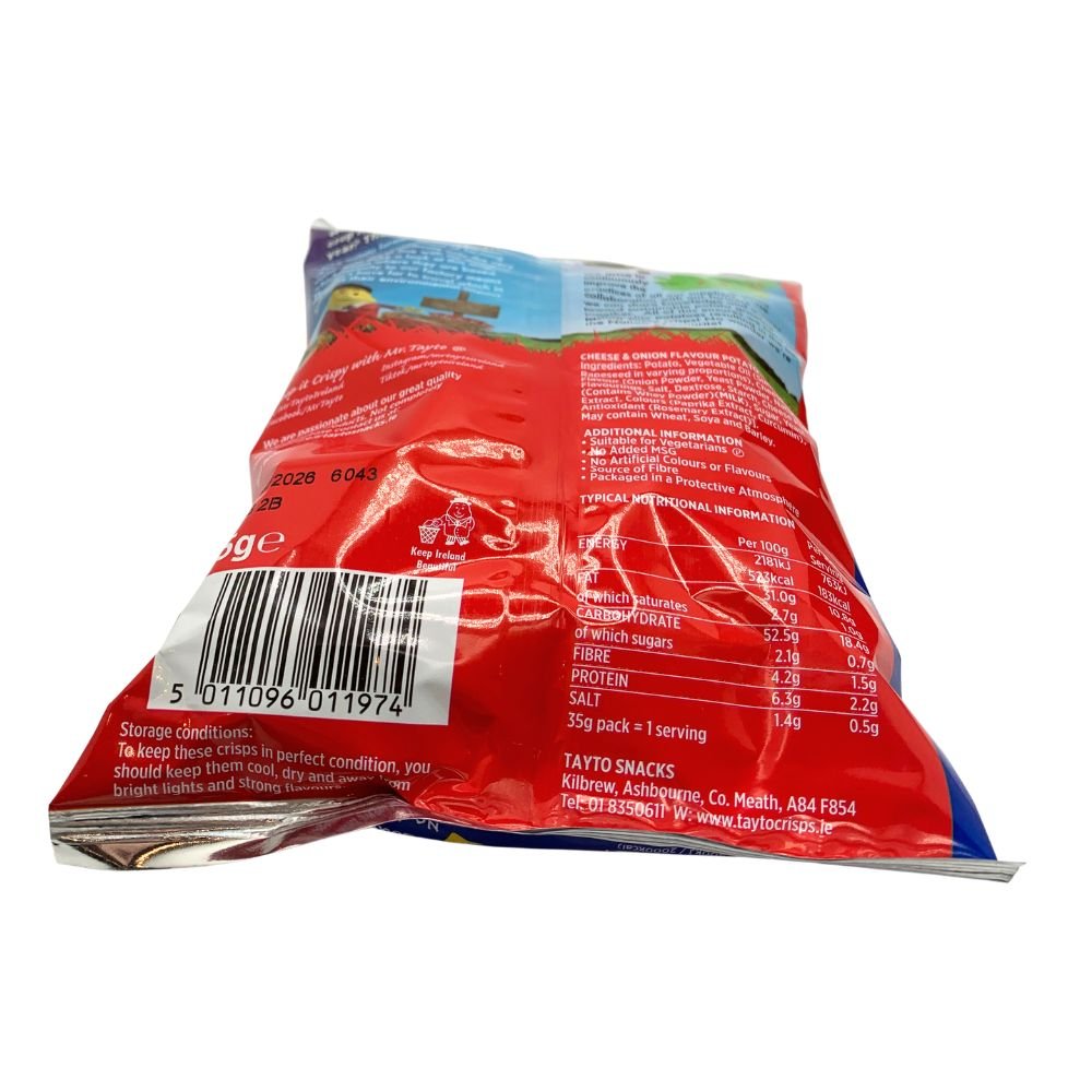 Tayto Cheese & Onion Crisps - The Celtic Gift Store - Food - Gift