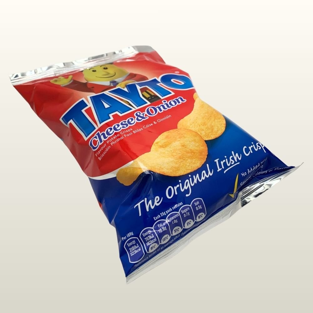 Tayto Cheese & Onion Crisps - The Celtic Gift Store - Food - Gifts