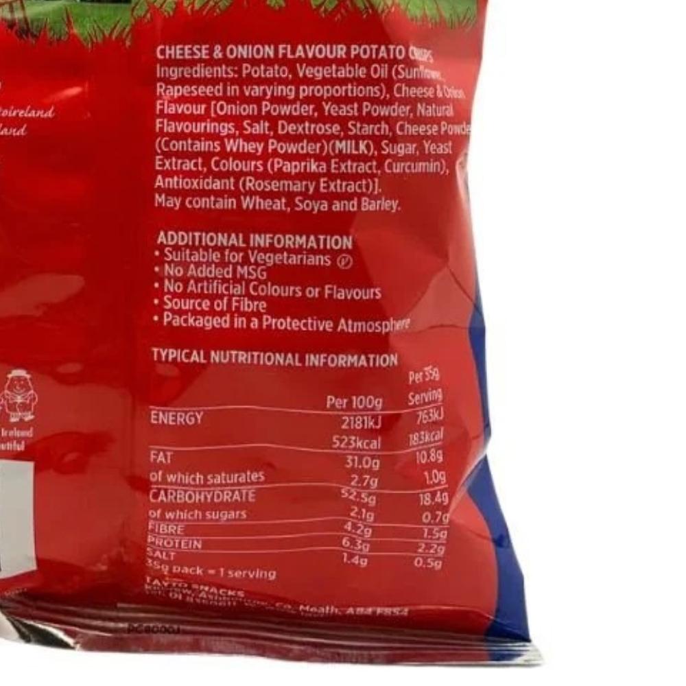 Tayto Cheese & Onion Crisps | Ireland's Favorite Snack - 35g