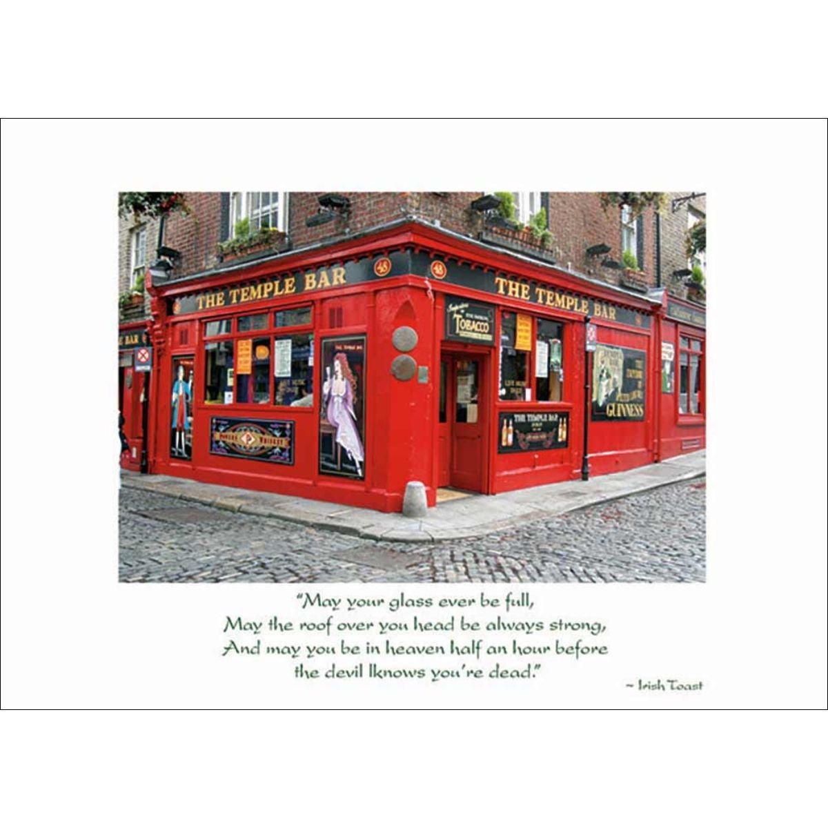 Temple Bar Birthday Card - Irish Blessing