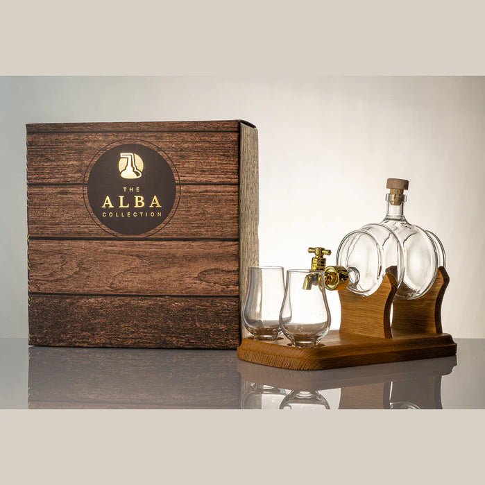The Alba Collection Barrel & Tap Whiskey Decanter - The Celtic Gift Store - Barware