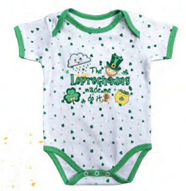 The Leprechauns Made Me Do It Baby Vest - The Celtic Gift Store - Clothing