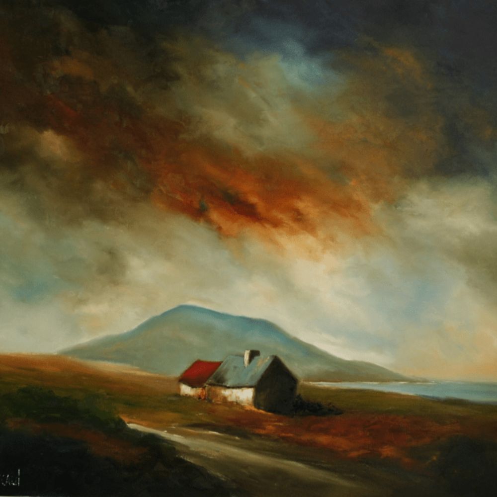 'The Mountain Path' by Padraig McCaul - Mounted Print 16"x16" - The Celtic Gift Store - Decor