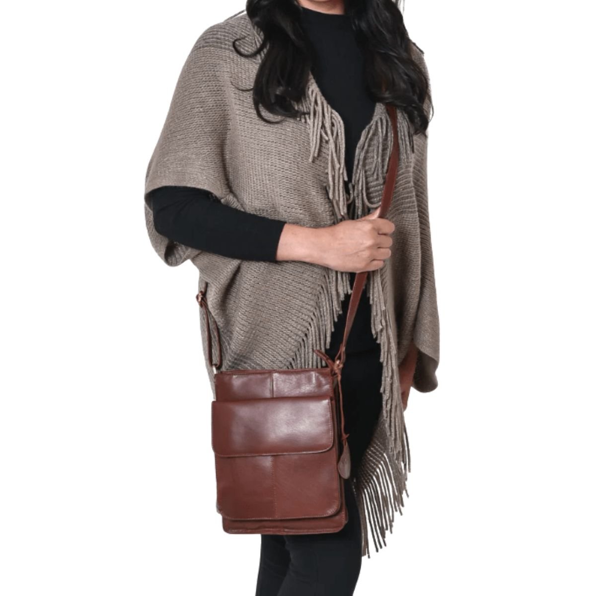 Tinnakeenly Irish Leather Sling Bag