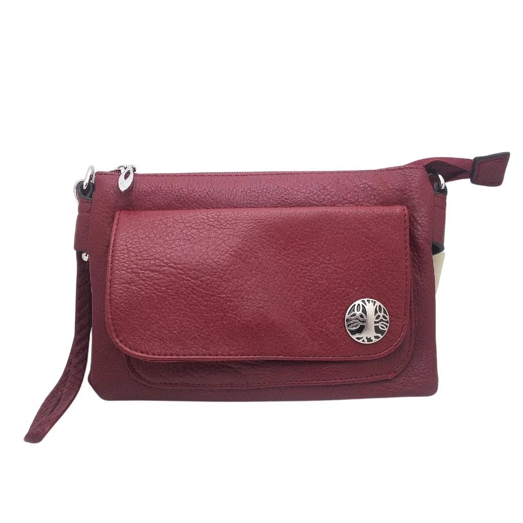 Tree of Life Trinity Branch Cell Phone Pocket Bag- Red
