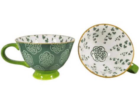 Trellis Shamrock Latte Cup - The Celtic Gift Store - Drinkware