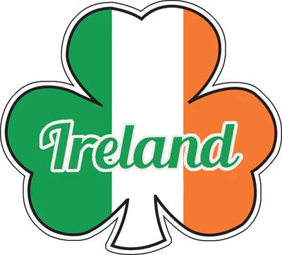 Tricolour Shamrock Sticker - The Celtic Gift Store - Gift